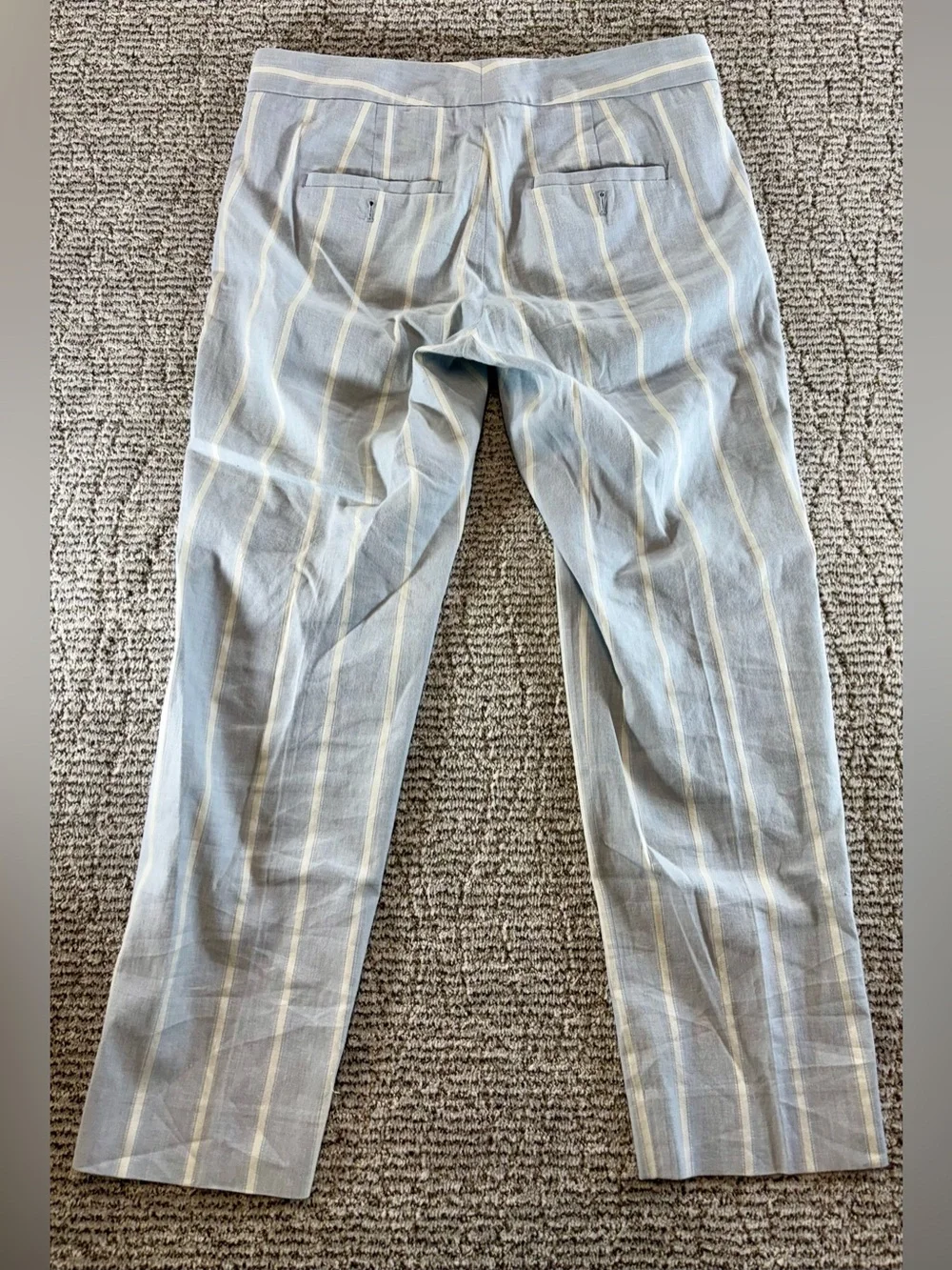 Banana Republic Women’s Size 4‎ Blue-White Avery Linen-Blend Pants